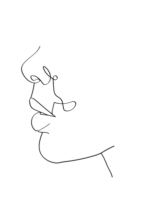 Face Profile Line Art