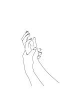 Two Hands Line Art | Gör en egen poster