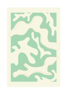 Green And Beige Abstract Art | Gör en egen poster