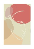 Colorful Art With Abstract Face | Gör en egen poster