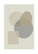 Shapes In Neutral Tones | Gör en egen poster