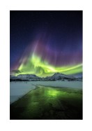 Northern Lights Over Mountains | Gör en egen poster